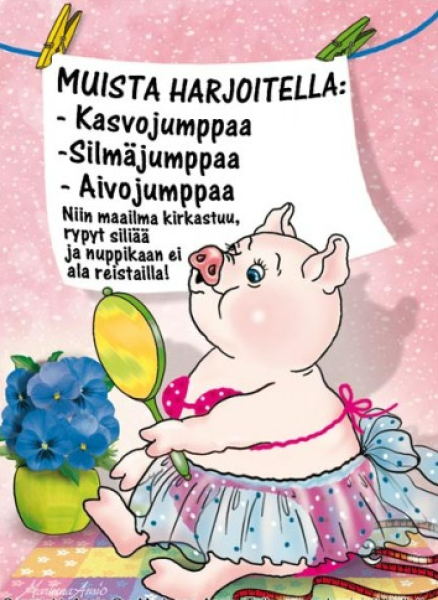 Ansio Lyyli muista harjoitella kortti